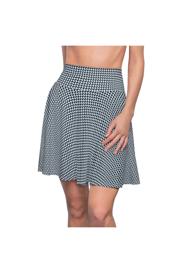 Blue Corduroy Women's Skater Skirt - Objet D'Art