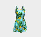 Lemon Stripes Flare Dress - Objet D'Art
