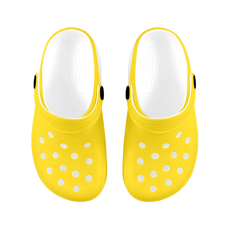 yellow print 2 Custom Print Foam Clogs for Kids - Objet D'Art
