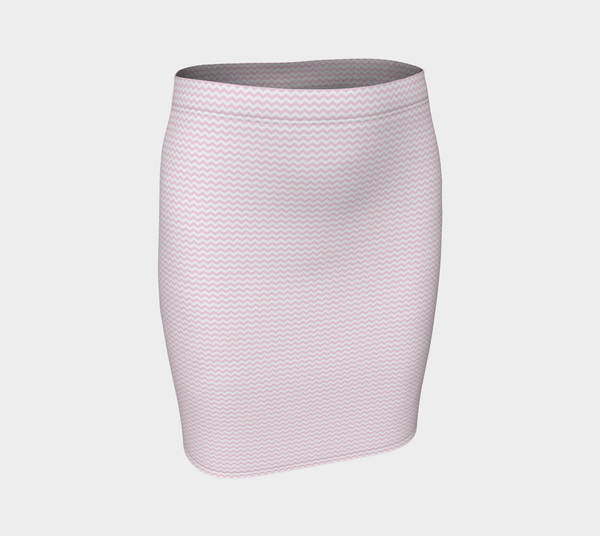 Pink Waves Fitted Skirt - Objet D'Art