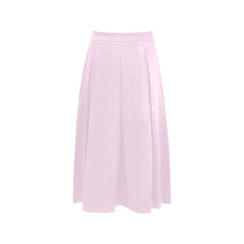 Pink Mnemosyne Women's Crepe Skirt (Model D16) - Objet D'Art