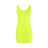 neon green hex print 5 Medea Vest Dress (Model D06) - Objet D'Art