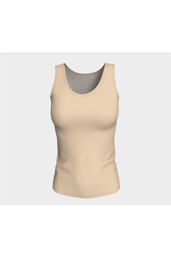 Tan Fitted Tank Top - Objet D'Art