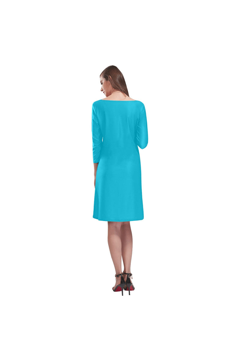 Blue Atoll Rhea Loose Round Neck Dress - Objet D'Art