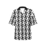 black 2 9k All Over Print Hawaiian Shirt for Women (Model T58) - Objet D'Art