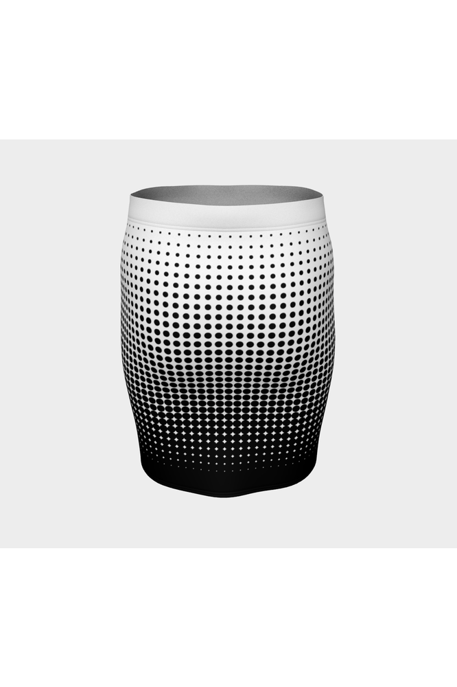 Halftone Fitted Skirt - Objet D'Art