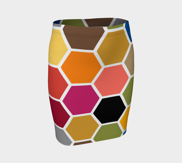 Honeycomb Fitted Skirt - Objet D'Art