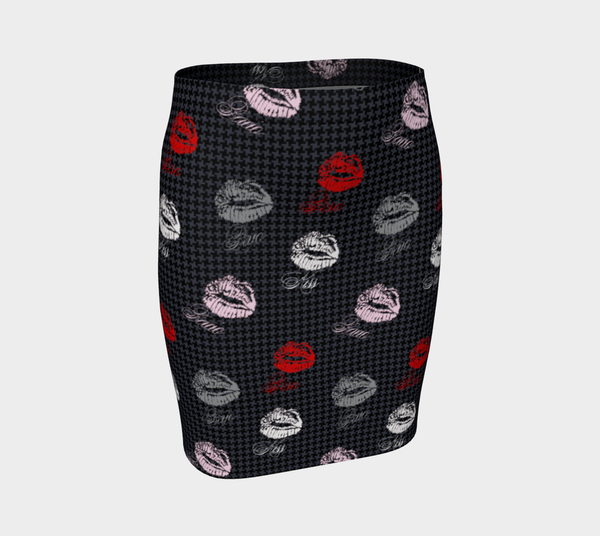 Multilingual Kisses Fitted Skirt - Objet D'Art