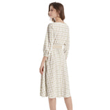 Boat Neck Belted Flared Dress - Objet D'Art