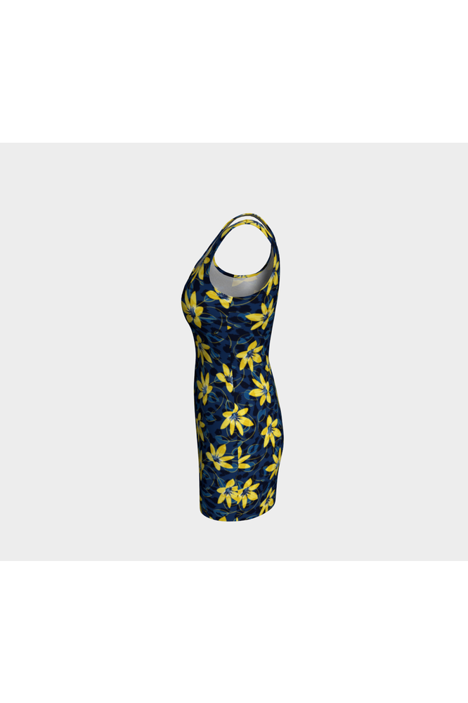 Floral Leopard Bodycon Dress - Objet D'Art