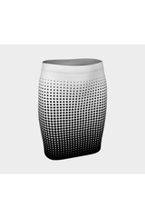 Halftone Fitted Skirt - Objet D'Art