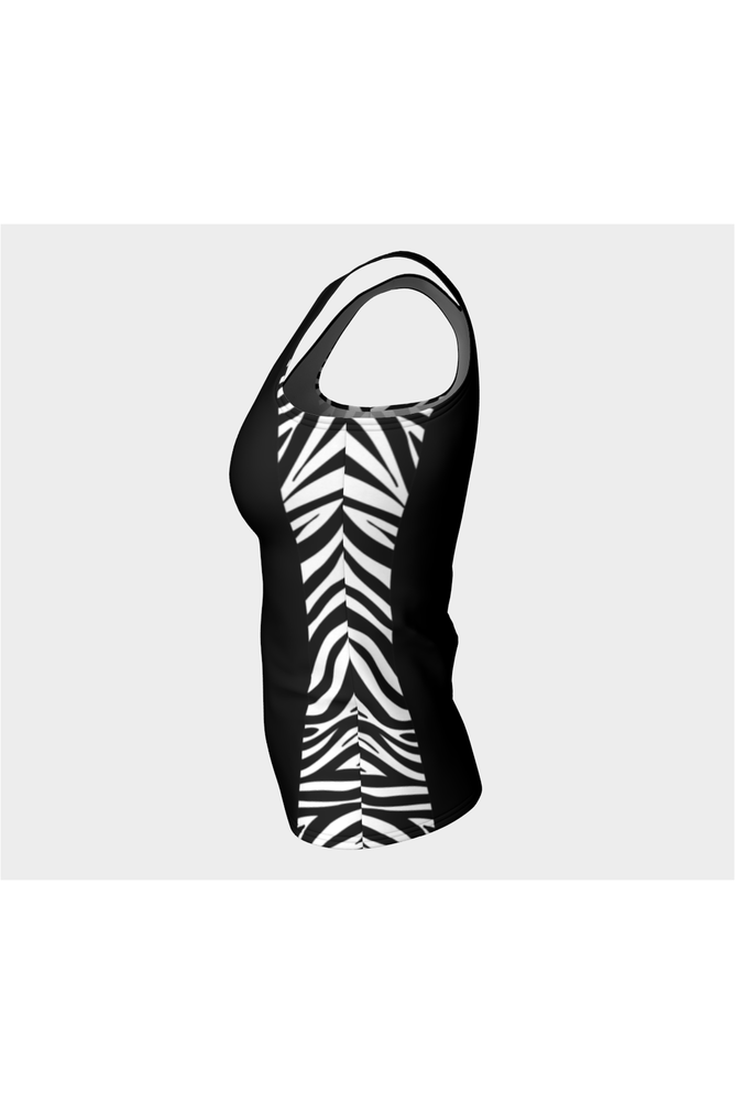 Zebra Print Athletic Top - Objet D'Art