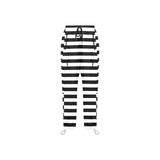 bw bold striped print 2 Women's Quick Dry Cargo Sweatpants (Model L65) - Objet D'Art