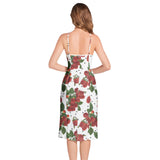 Colossal Raspberry Parfait Split Thigh V-Neck Cami Dress - Objet D'Art