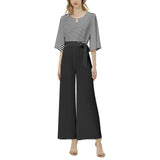 Dolman Sleeve Belted Wide Leg Jumpsuit - Objet D'Art