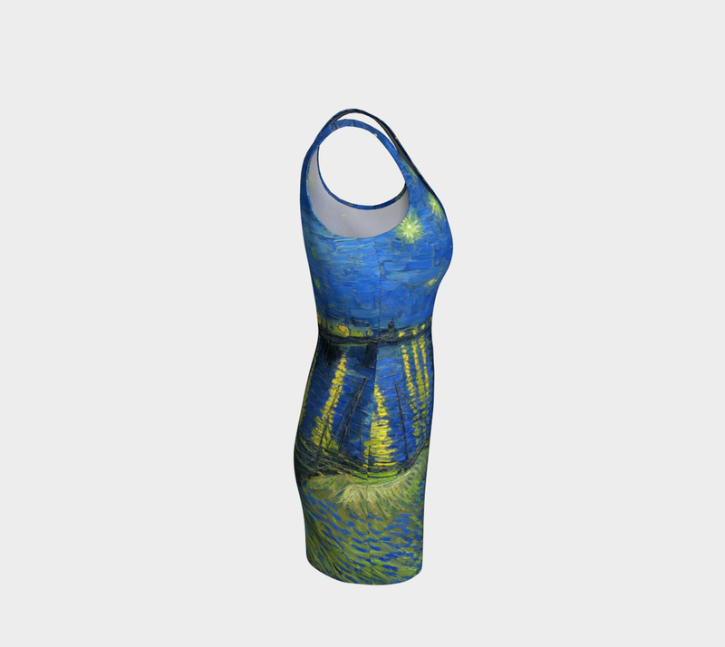 Starry Nights Over The Rhone Bodycon Dress - Objet D'Art