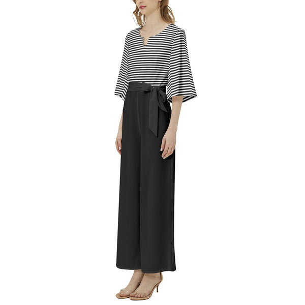 Dolman Sleeve Belted Wide Leg Jumpsuit - Objet D'Art