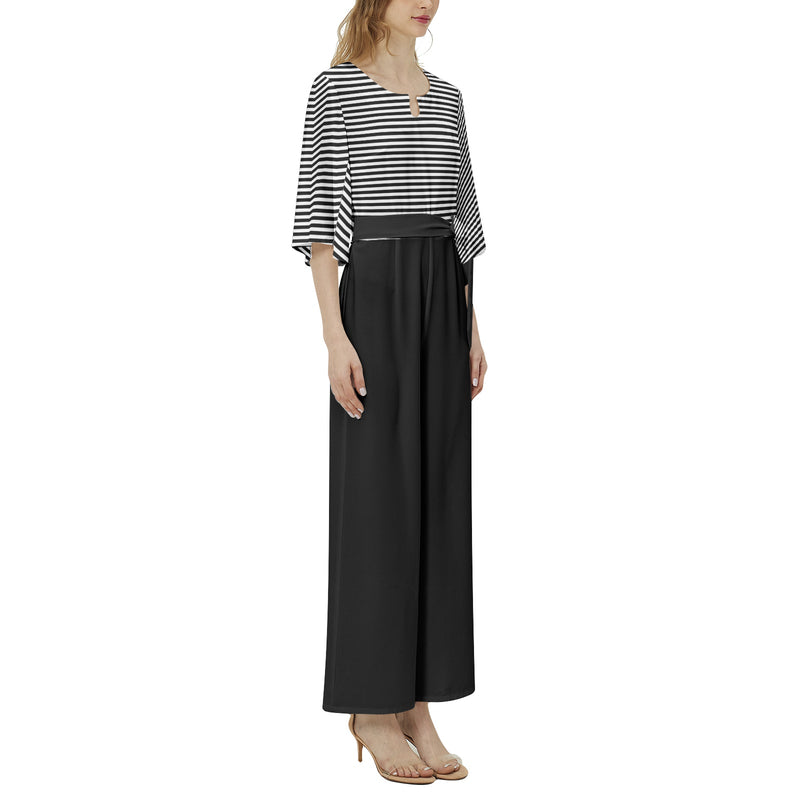 Dolman Sleeve Belted Wide Leg Jumpsuit - Objet D'Art