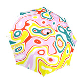 colored splat print 2 Semi-Automatic Foldable Umbrella (Model U12) - Objet D'Art