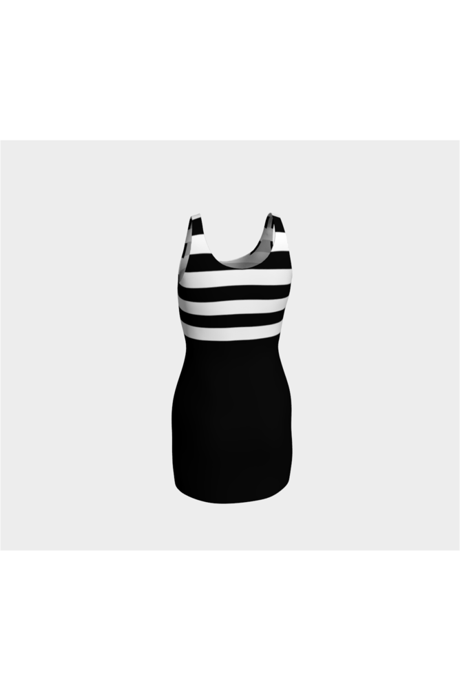 black & white stripe bodycon dress - Objet D'Art