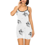 cheribum m kemp print Women's Short Yoga Bodysuit - Objet D'Art