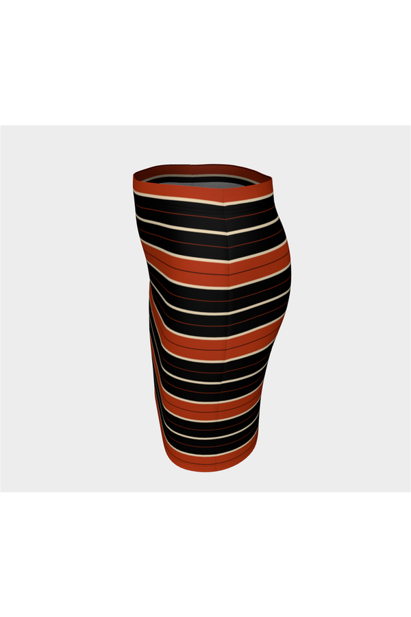 Autumn Rust Fitted Skirt - Objet D'Art