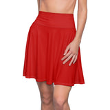 Rose Lattice Red Women's Skater Skirt - Objet D'Art