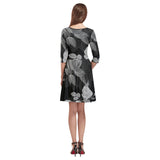 Floral Web Tethys Half-Sleeve Skater Dress - Objet D'Art