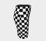 Checkered Striped Fitted Skirt - Objet D'Art