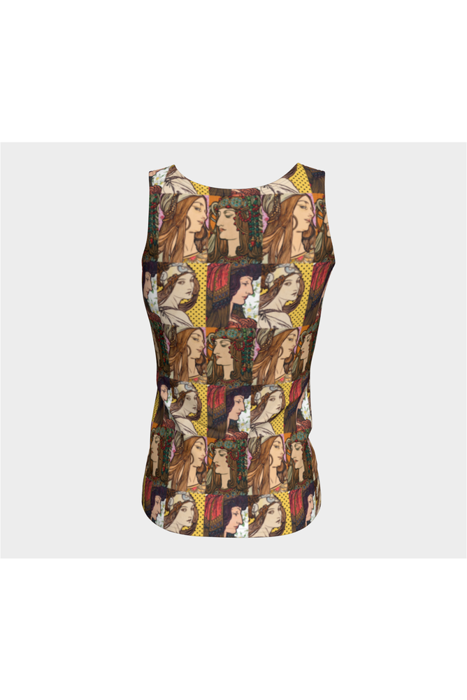 Art Nouveau Fitted Tank Top - Objet D'Art