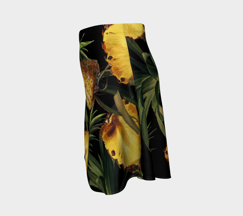 Pineapple Midnight Flare Skirt - Objet D'Art