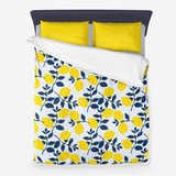 Lemon Print Microfiber Duvet Cover - Objet D'Art