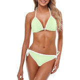 avocado spread solid print Custom Bikini Swimsuit (Model S01) - Objet D'Art