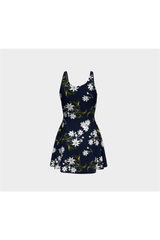 White Flower Flare Dress - Objet D'Art