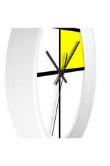 Piet Mondrian style design: YELLOW Wall clock - Objet D'Art