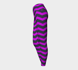 Purple Chevron Yoga Leggings - Objet D'Art