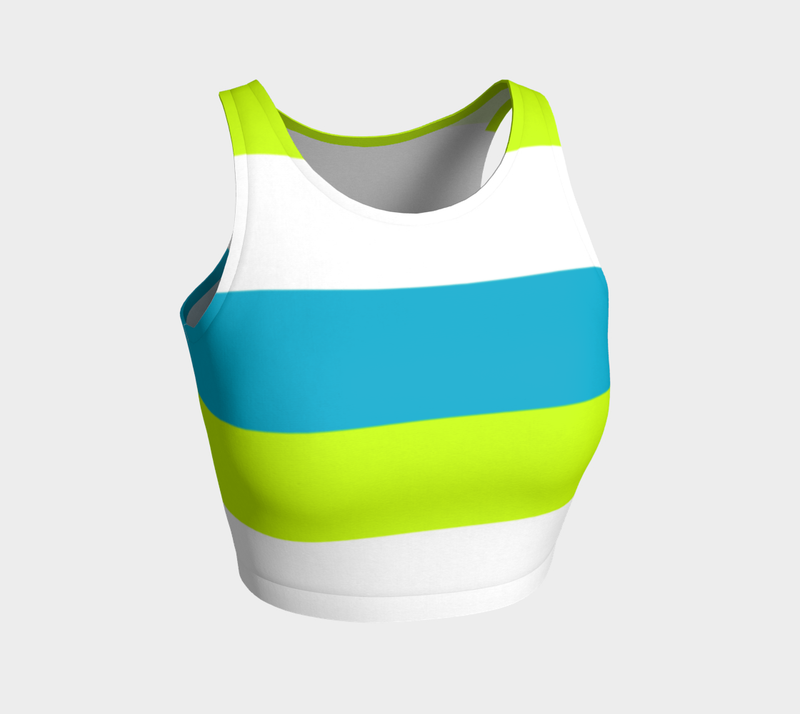 Vibrant Athletic Crop Top - Objet D'Art