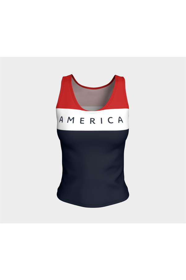 America Fitted Tank Top - Objet D'Art