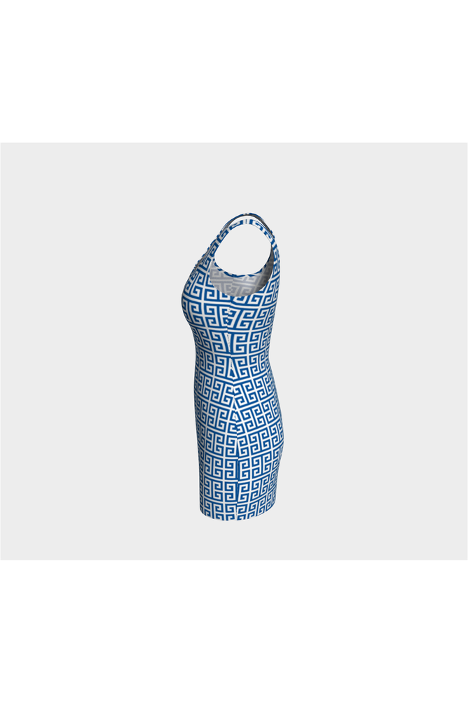 Greek Key Flare Dress - Objet D'Art