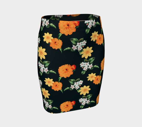 Floral Fitted Skirt - Objet D'Art