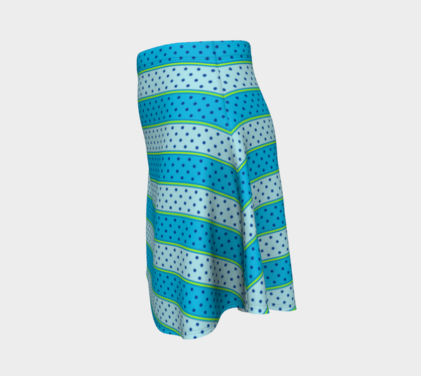 Striped Polkadot Flare Skirt - Objet D'Art