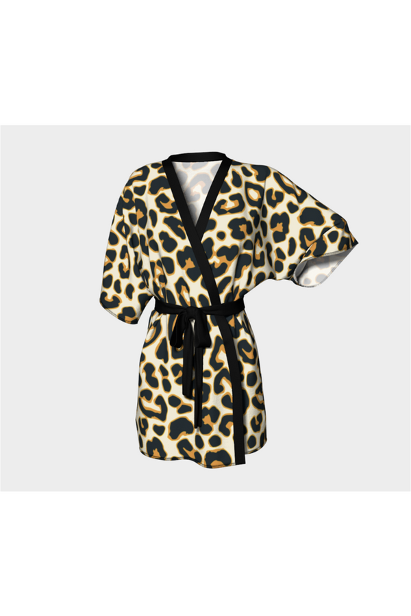 Leopard Print Kimono Robe - Objet D'Art
