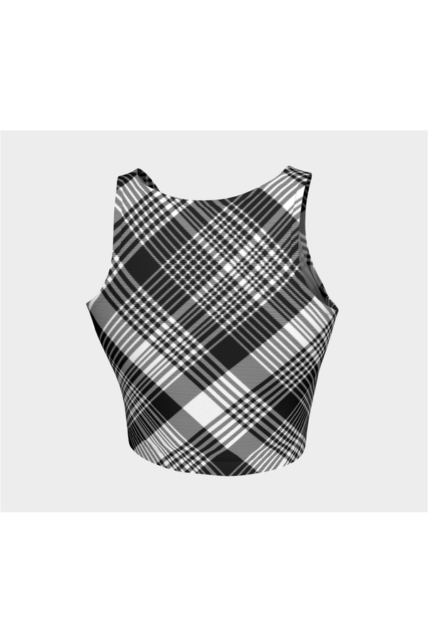 Black Plaid Athletic Top - Objet D'Art