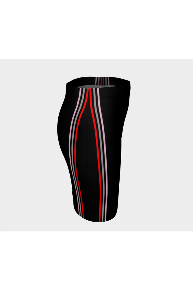 Double Striped Fitted Skirt - Objet D'Art