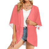 med salmon print 2 Women's Kimono Chiffon Cover Up (Model H51) - Objet D'Art