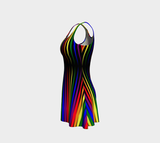 Longitudes of Color Flare Dress - Objet D'Art