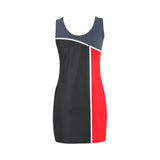 gray black red print 2A Medea Vest Dress (Model D06) - Objet D'Art