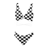 bw check print 2 Cross String Bikini Set (Model S29) - Objet D'Art