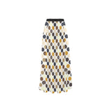 colored spots print 4 High Slit Long Beach Dress (Model S40) - Objet D'Art