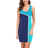 ink blue print 2 Medea Vest Dress (Model D06) - Objet D'Art